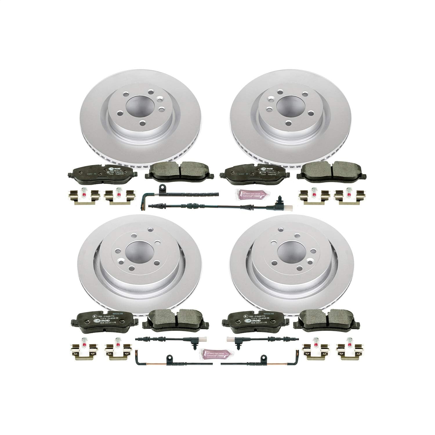 Power Stop ESK6048 Euro-Stop Brake Kit Front & Rear For Land Rover Range Rover Sport 2006-2009 [Model Specific]