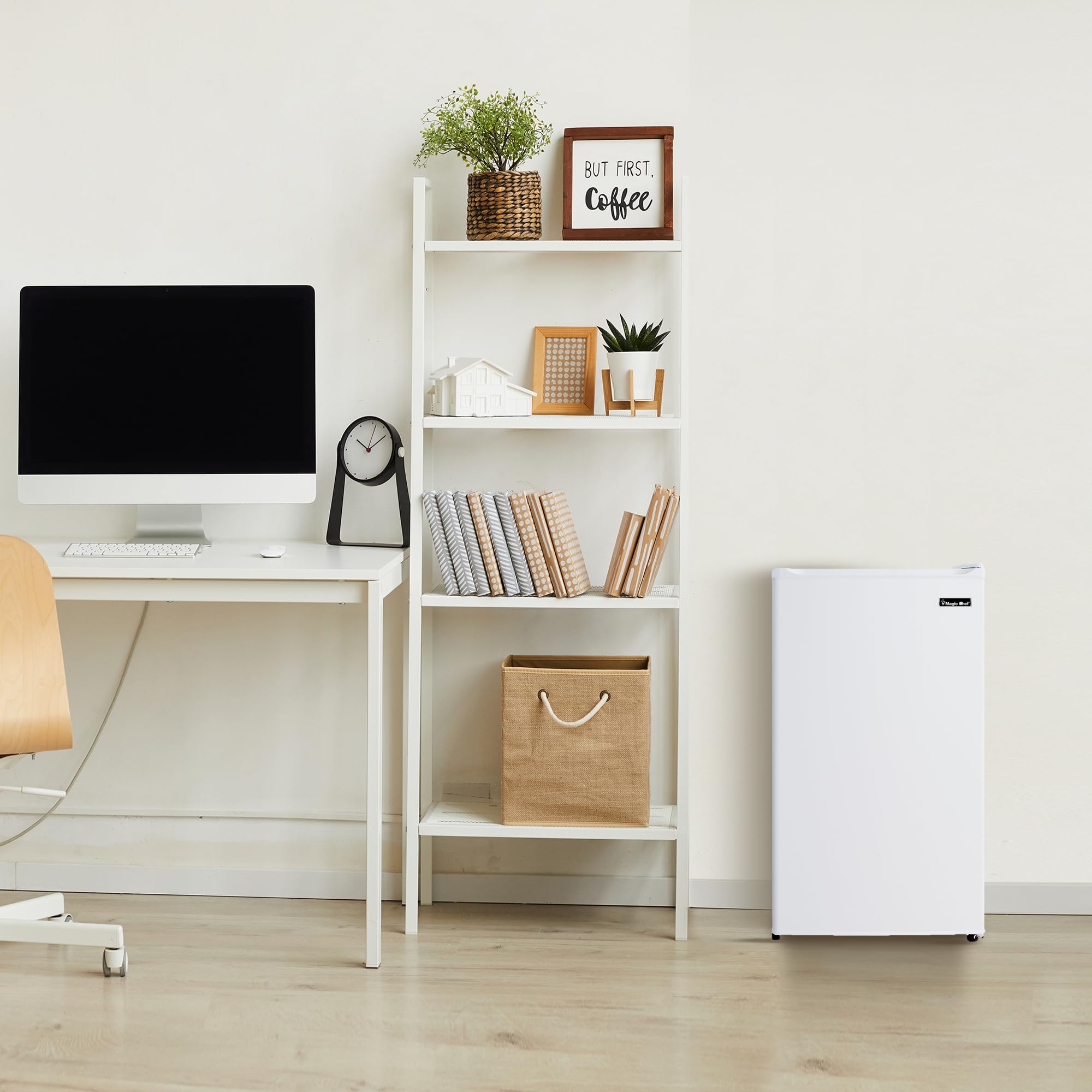 3.5 cu. ft. Magic Chef Mini Fridge in White with Interior Freezer Section