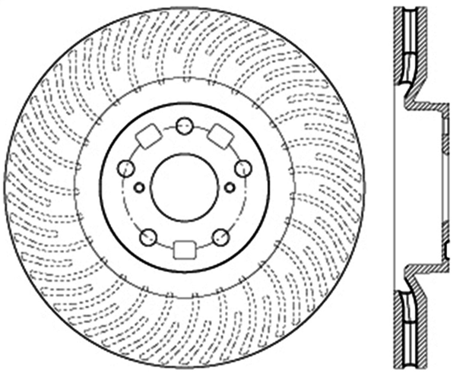 Front Right StopTech 126.44185SR Automotive Replacement Sport Slotted Disc Brake Rotor Fits Select Lexus GS200t/GS300/GS350/IS Turbo/Is200t/IS350
