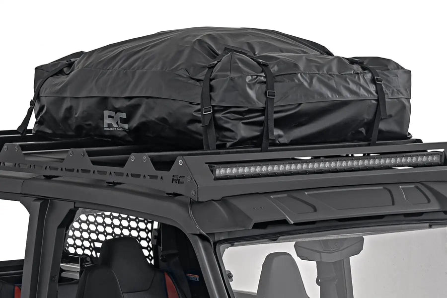 Rough Country Cargo Bag Roof Mounted - 15 Cu.Ft., Weatherproof, Includes Storage Bag, Gray Color