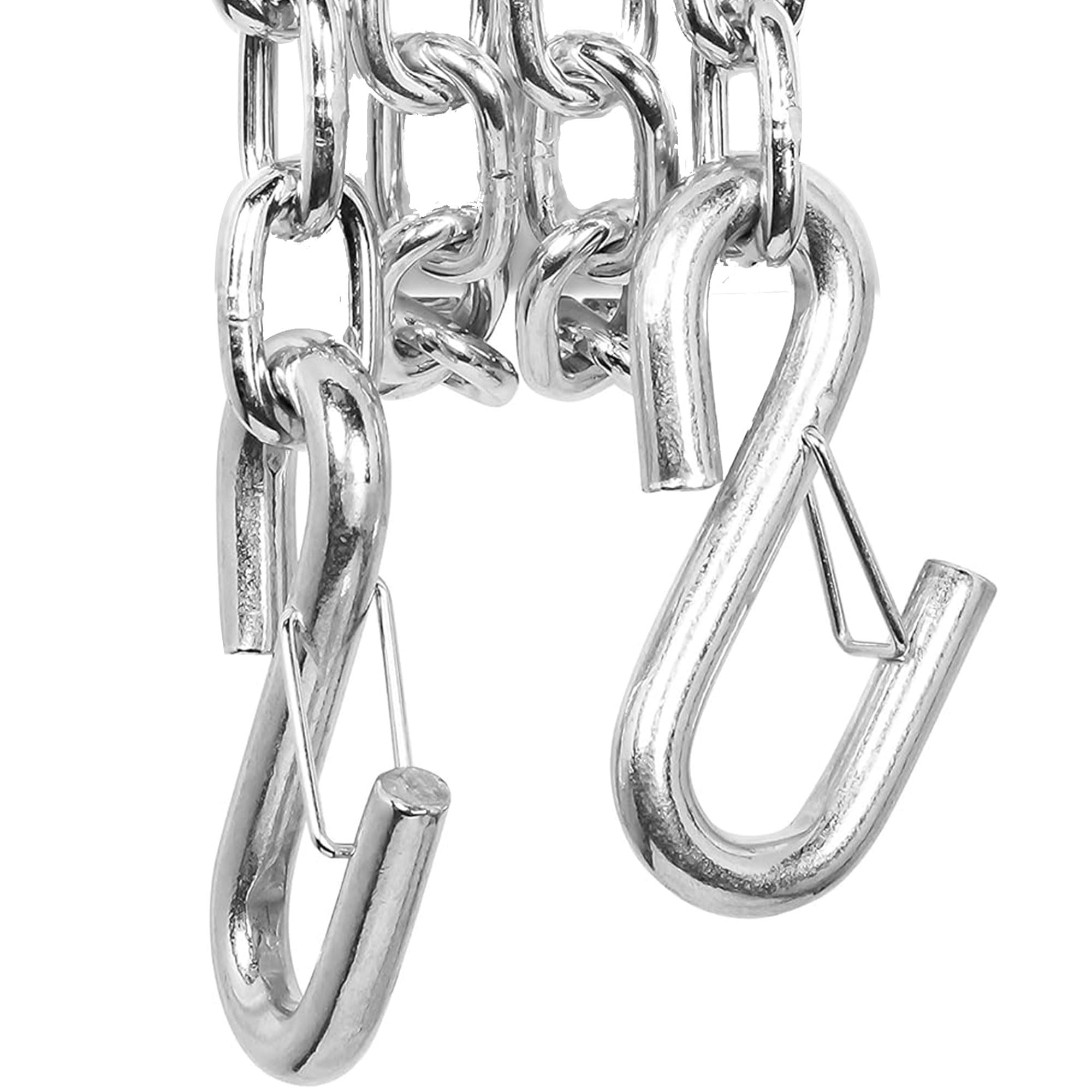 Camco 48" Heavy Duty Steel Safety Chain with Spring Hooks - Secures Tow Vehicle to Trailer | Class I 2,000 lb Capacity | Great for RV, Trailer, and Boat Towing | Rust Resistant - (50022)