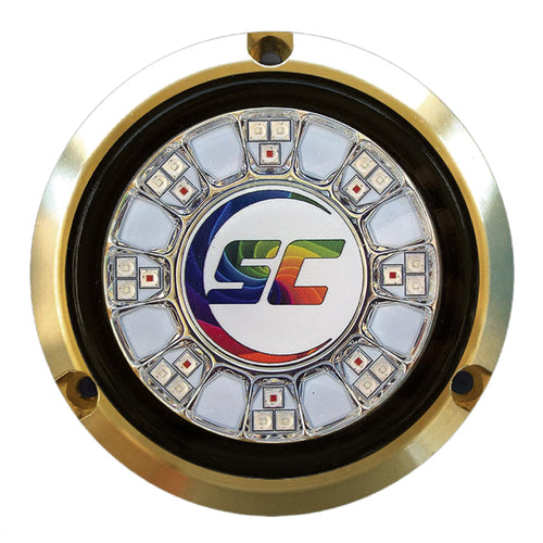 shadow-caster LED SCR-24 Underwater Boat Light - Color-Changing (RGBW) - Bronze Housing - 90W Surface Mount - Tempered Glass Lens - IP68 Fully Submersible Waterproof