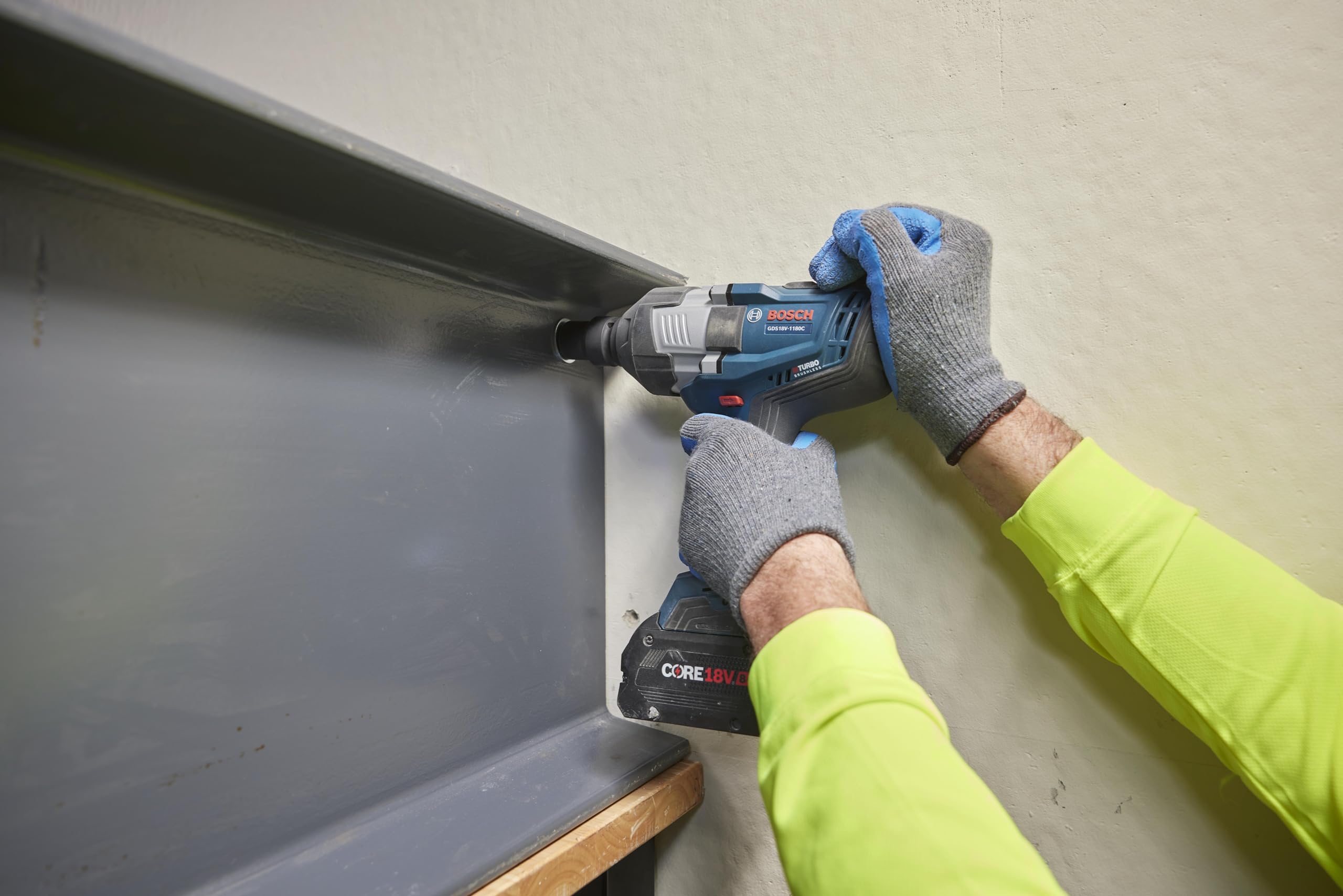 BOSCH PROFACTOR GDS18V-1180CN 18V Connected-Ready 3/4 In. Impact Wrench with Friction Ring and Thru-Hole (Bare Tool)