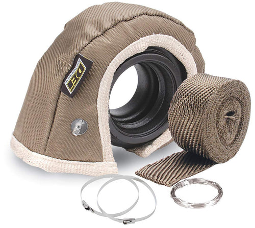 Turbo Shield Design Engineering Titanium™ | T4 Turbo Kit | 22" x 2.75" Heat Shield Turbocharger Blanket | Includes Exhaust Wrap, Locking Ties & Wire