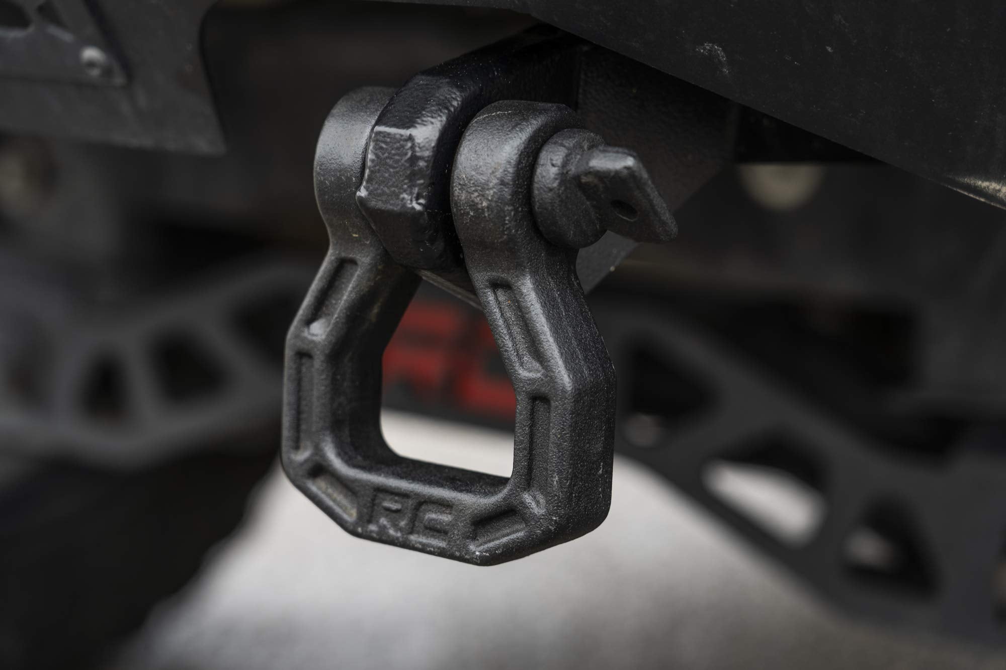 Forged Steel Black Rough Country D-Ring Shackle Set | Pair - RS118
