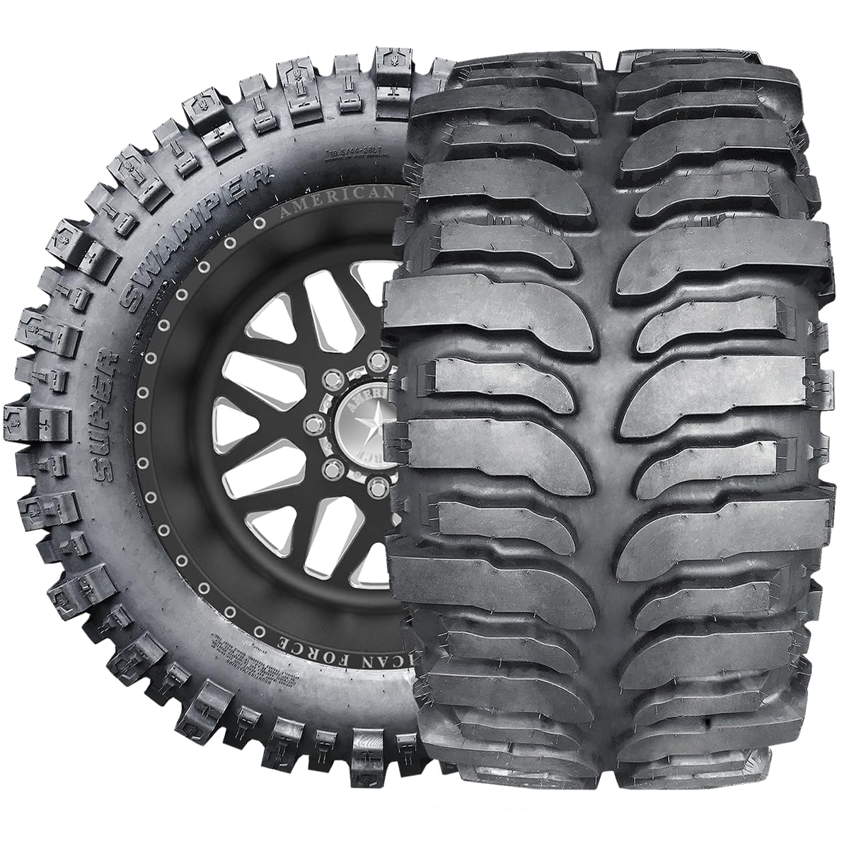 B-133 SUPER SWAMPR Tire: 38.5/15.00 16Lt; Super Swamper Bias Ply Tsl/Bogger Series; Directional; Off-Road; 6 Ply Rating;