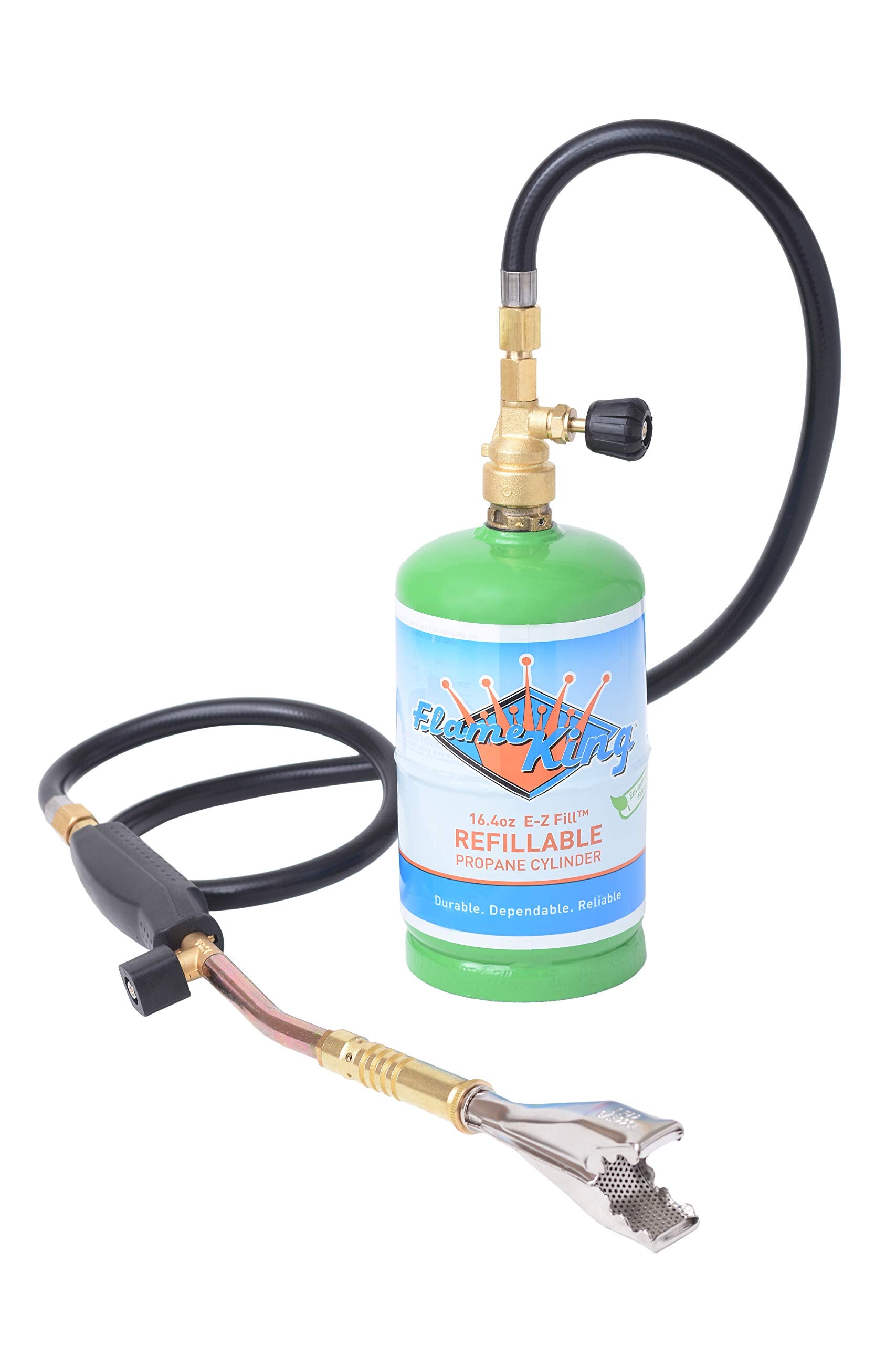 Flame King 6,000 BTU Propane Gas Torch Kit w/ 3 Burners for Melting, Brazing Gold and Silver Precious Metals, Welding, Soldering, and Repairs