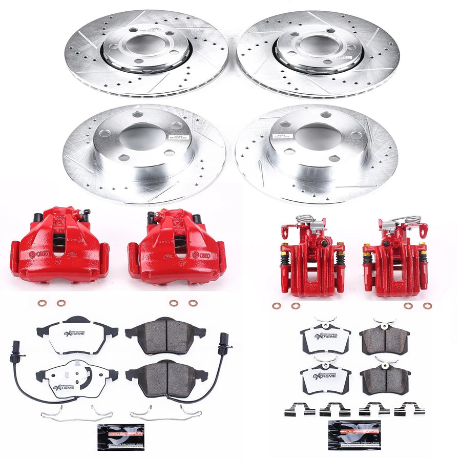 Power Stop Z26 KC532-26 Front & Rear Street Warrior Brake Kit Audi For Audi A6 Quattro 1998-2001 [Model Specific]