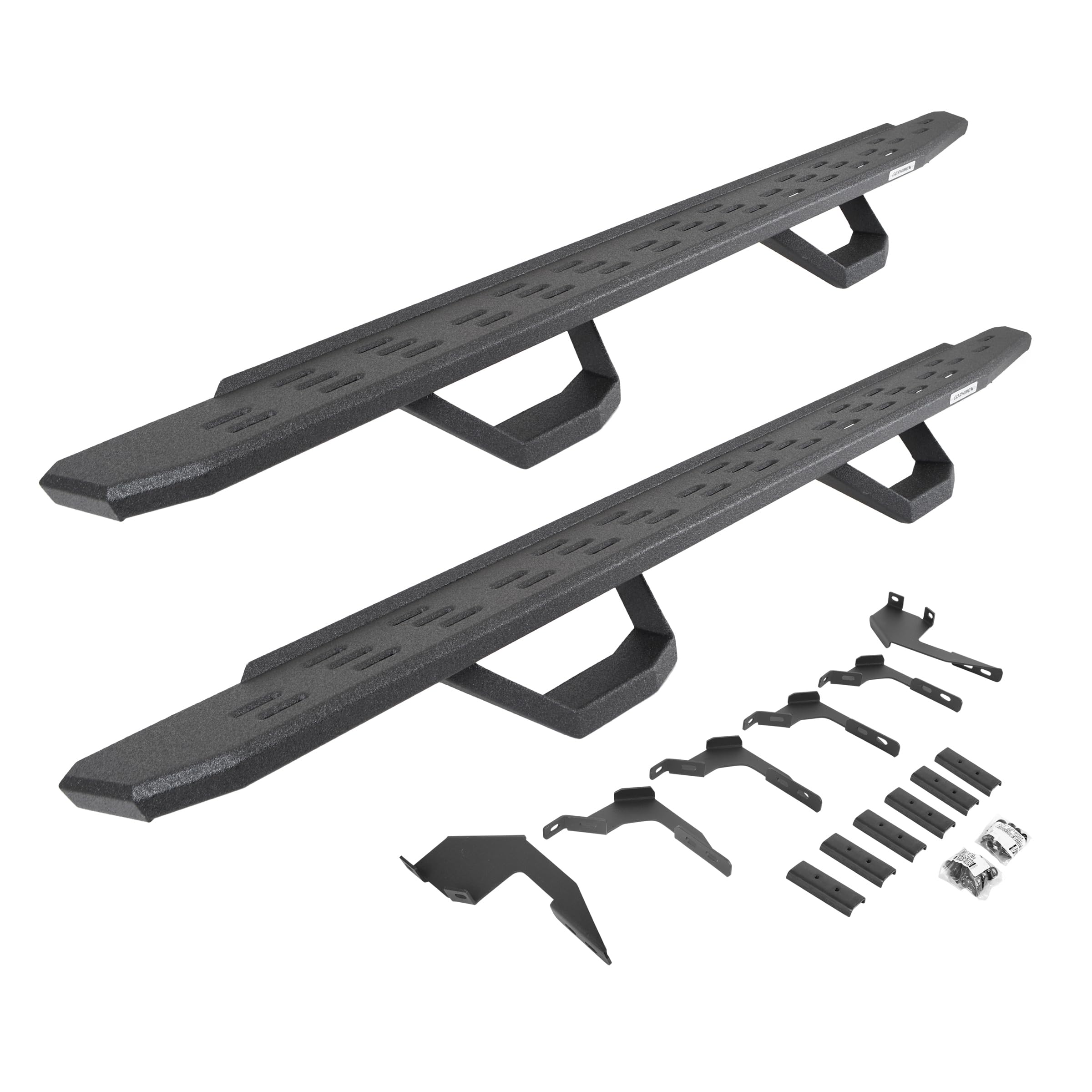 Go Rhino RB30 Running Boards, & Brackets, 2 Pair of Drop Steps | Galvanized Steel, Protective Bedliner Coating | 6963688020T | Fits 2019-2024 Ford Ranger Crew Cab Pickup