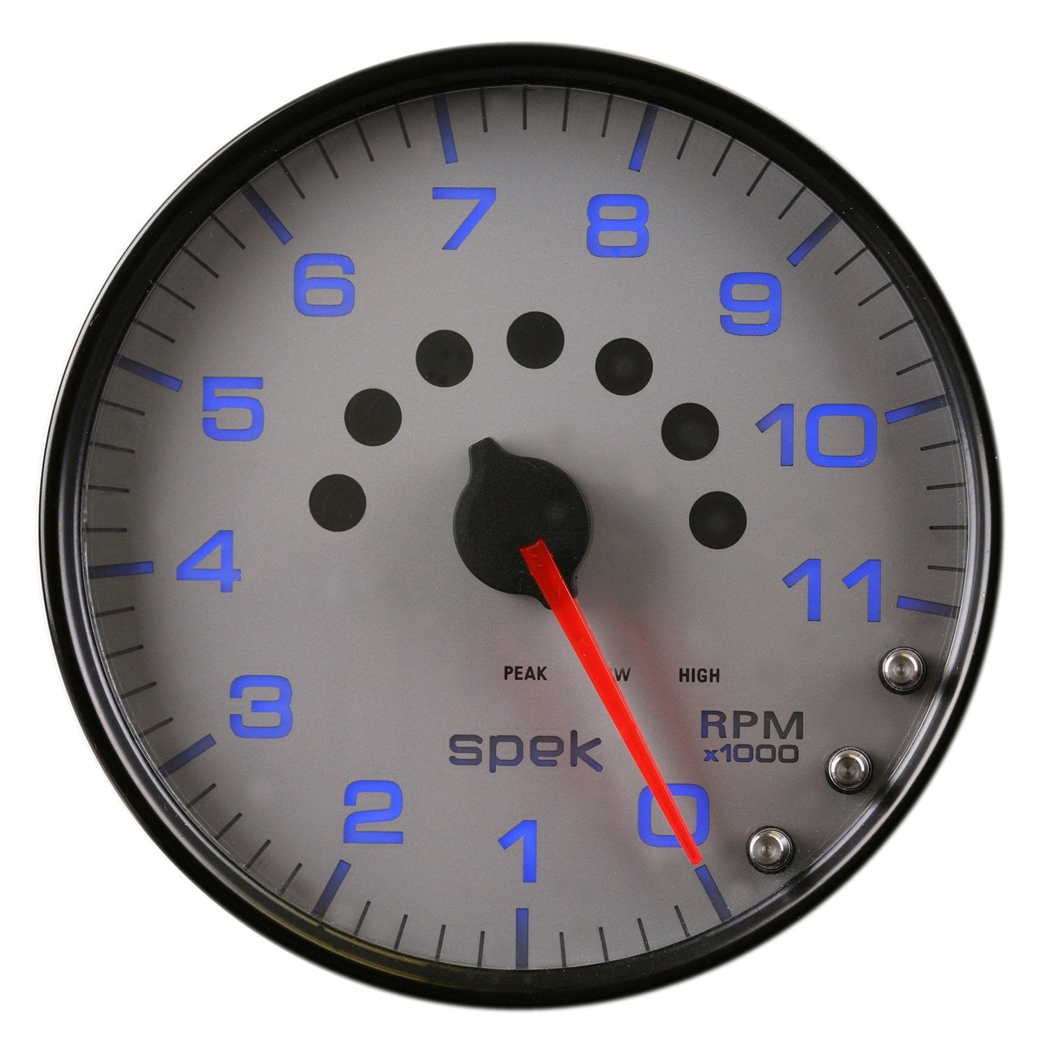 Gauge, AUTO METER P23922, Tachometer, 5", 11K RPM, W/Shift Light & Peak Mem, Silver/Black, Spek-Pro