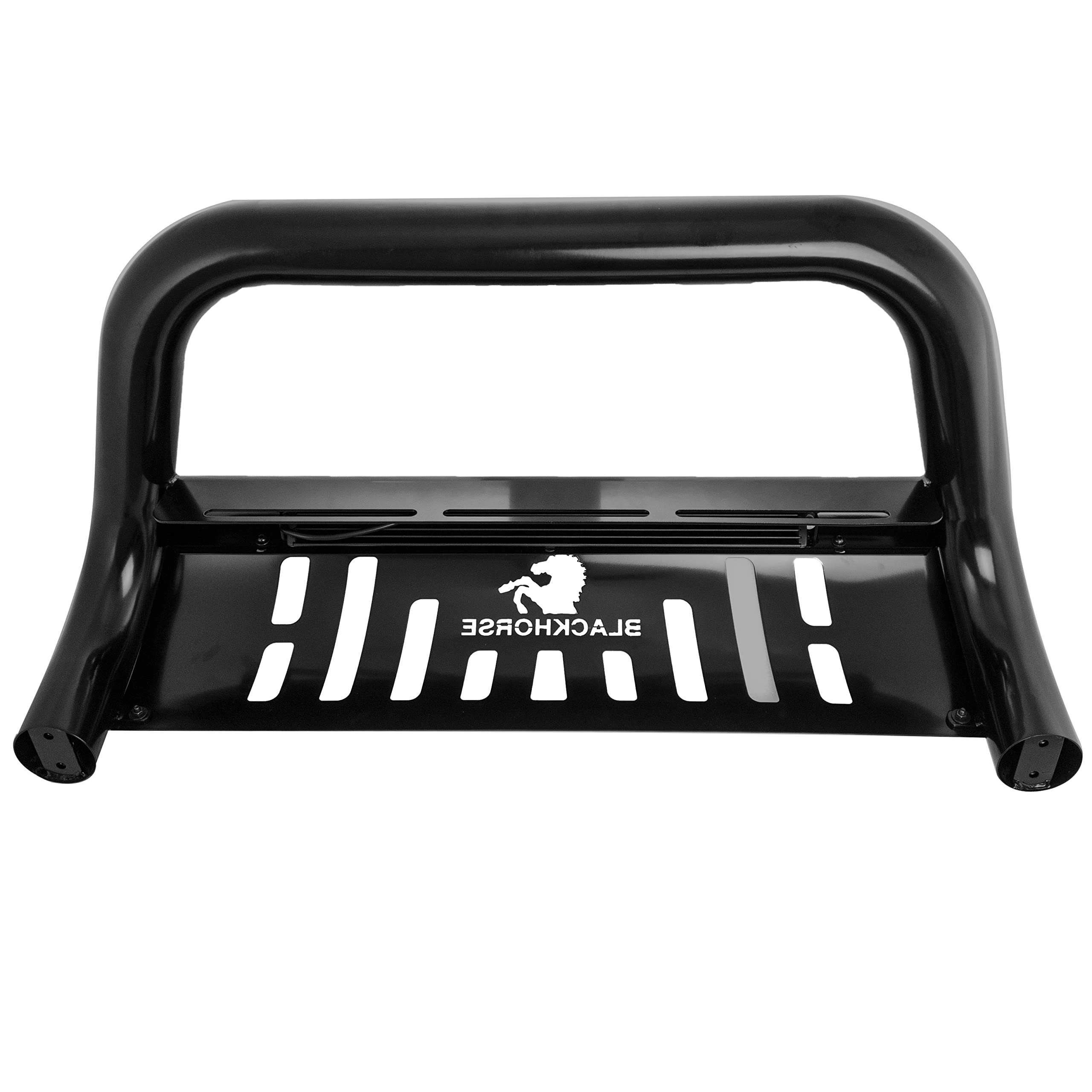 Beacon Black Horse Bull Bar Skid Plate Compatible with 2008-2012 Nissan Pathfinder-BE-NIPAB