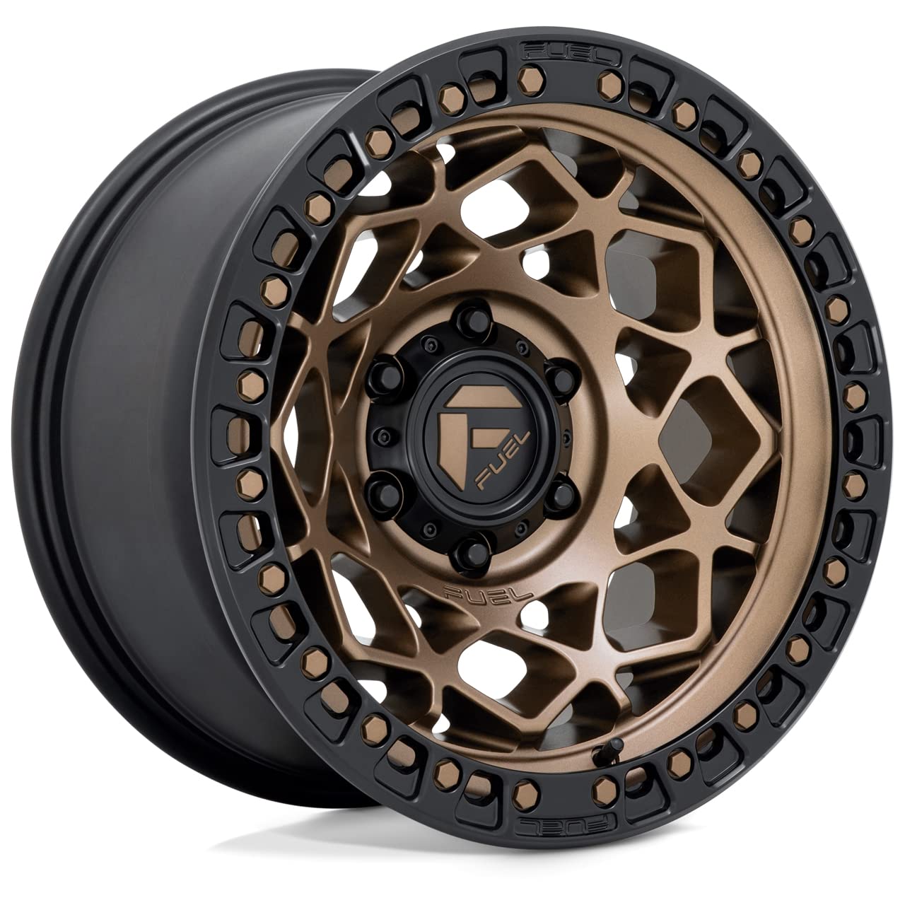 BRONZE WITH MATTE BLACK RING D785 UNIT 17x9, Bolt Pattern: 6x135/, Offset: 1, set of 1