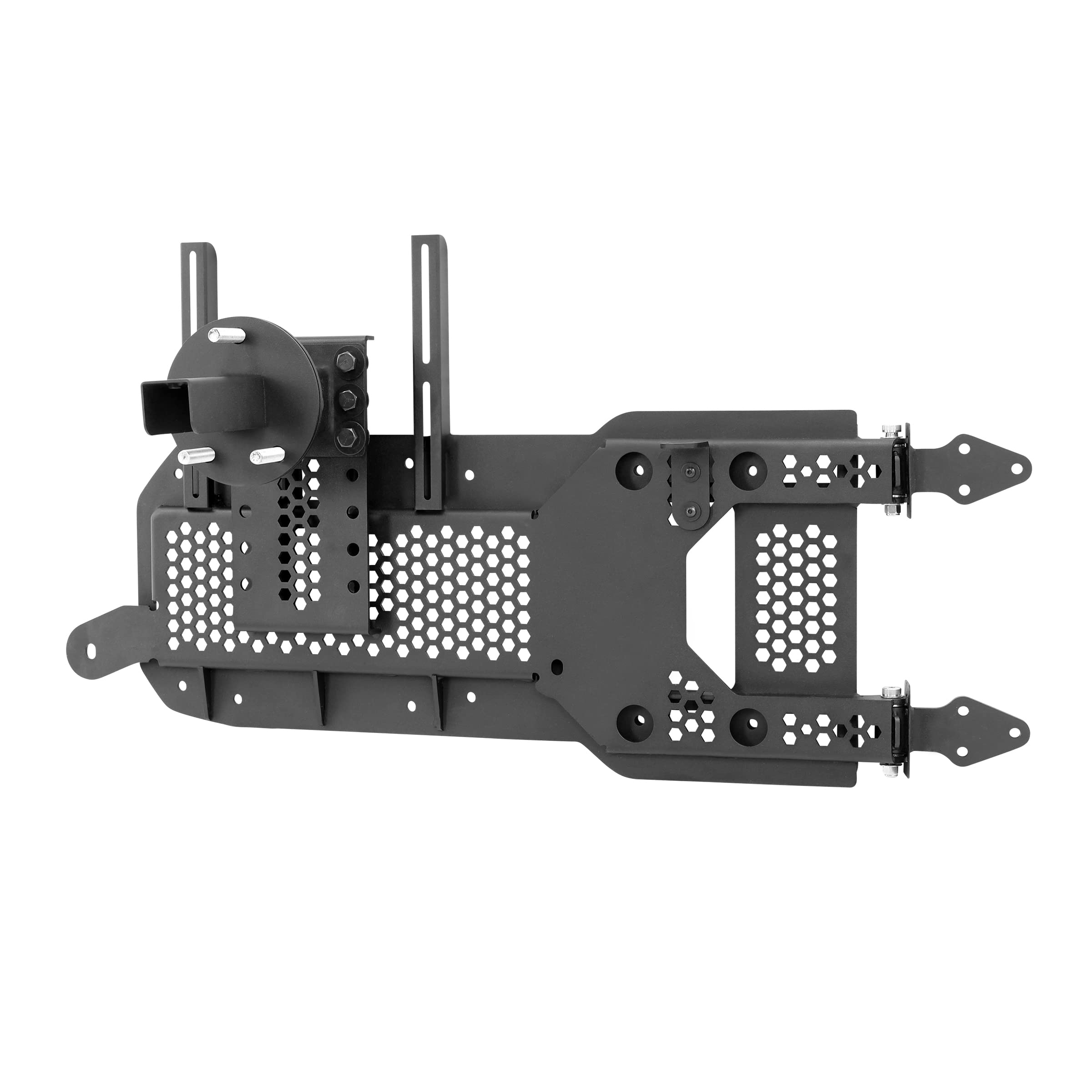 Go Rhino Spare Tire Carrier Rockline for up to 37" Tire - Low Profile, Body Mount | Galvanized Steel, Textured Black, | 27137T | Fits 2018 - 2024 Jeep Wrangler JL & JLU