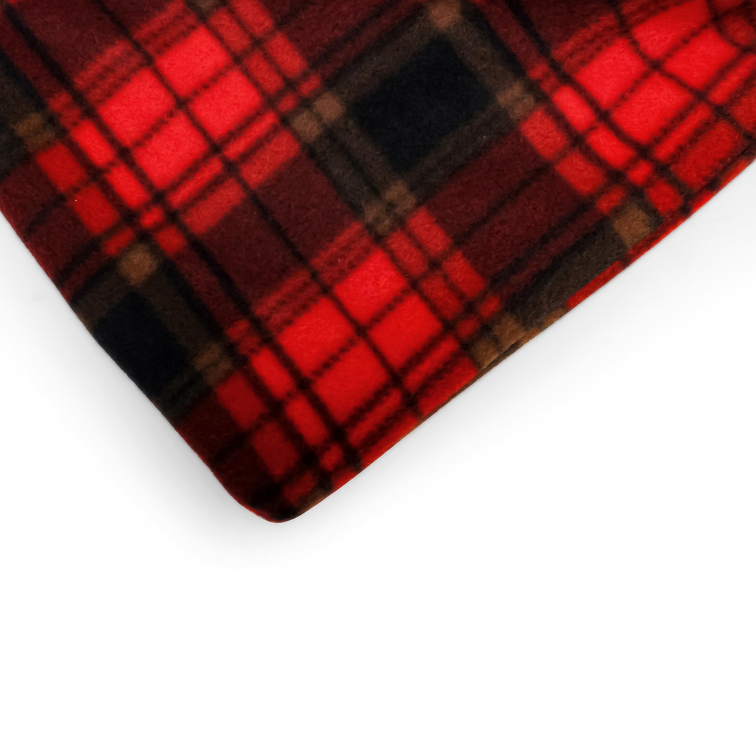 Camco Heated Travel Blanket & RV Car - Electric Blanket Features 7-Ft Power Cord Compatible w/Vehicle 12V Power Outlets - Measures 59” x 43” - Polar Fleece w/Red & Black Plaid Design (42804)