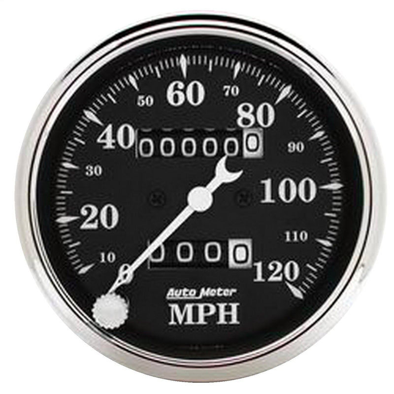 AUTO METER Old TYME 1796 Black Mechanical Speedometer,3.125 in.