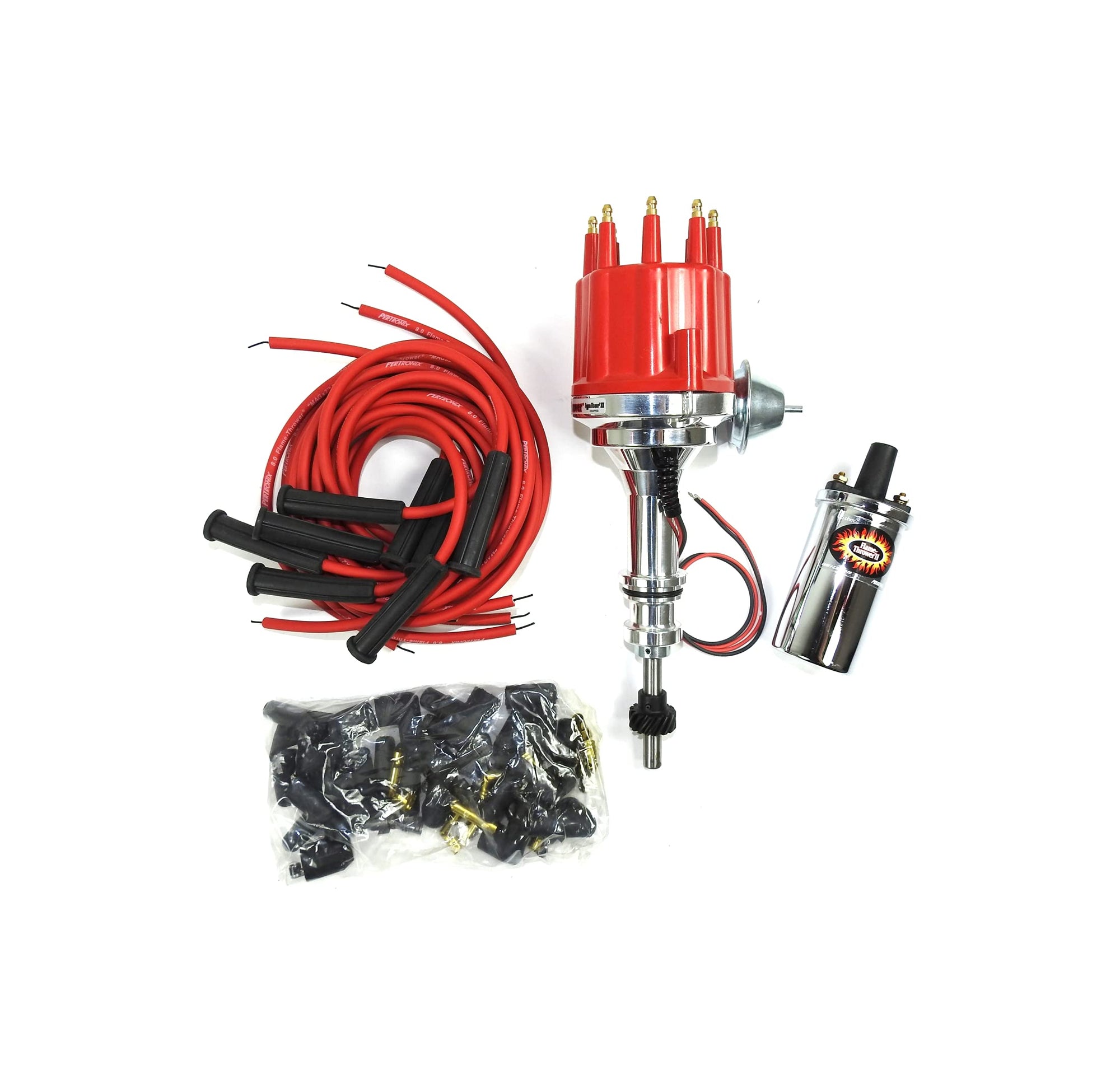 Ignition Kit Pertronix Bundle009 (Includes Ford 351WPlay Distributor with Red Male Cap), 1 Pack