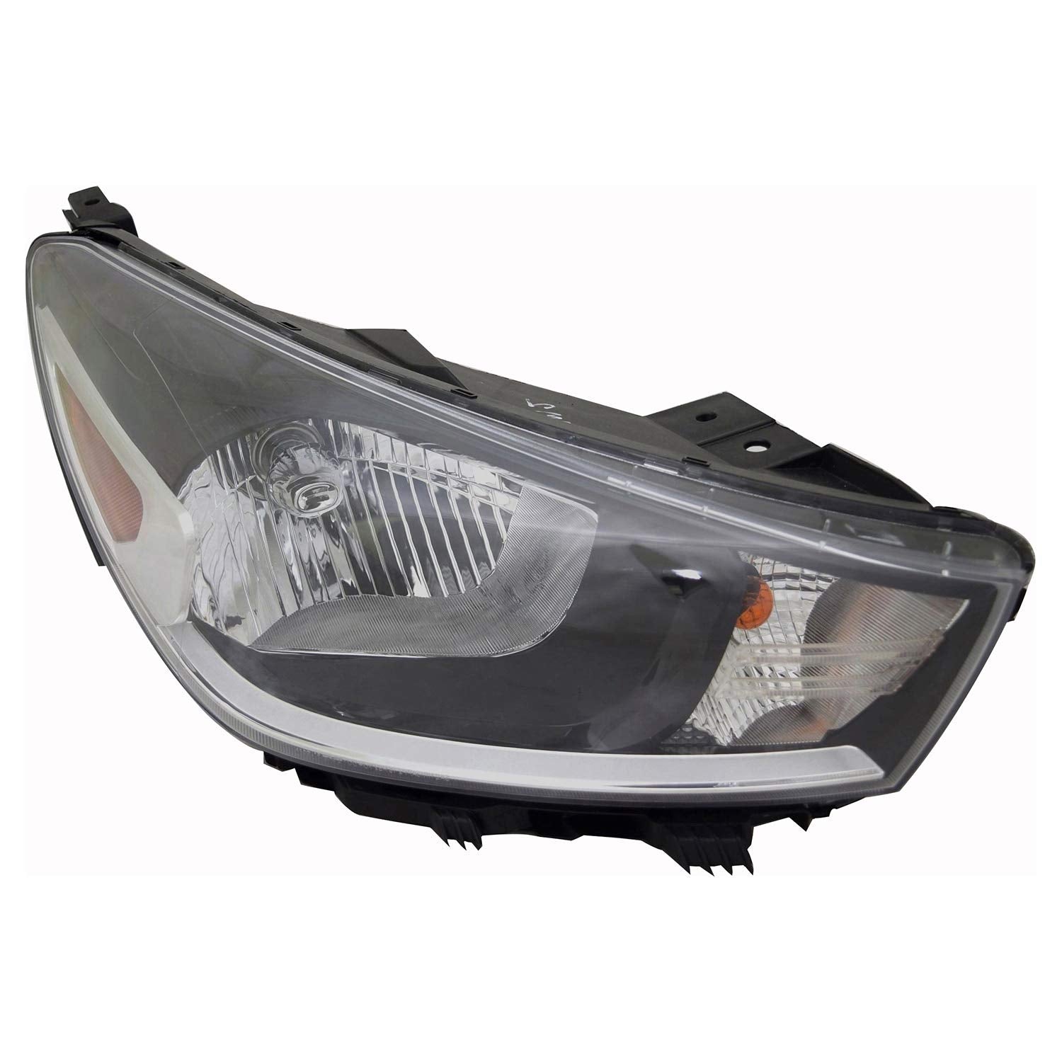 Right TYC Headlight Assembly Compatible with 2018-2020 Kia RIO