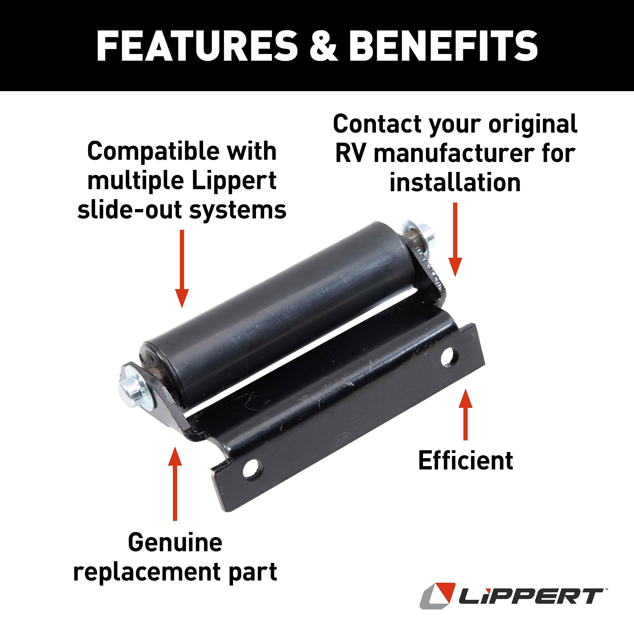 J-36 Service Roller Lippert Components 276288, Black