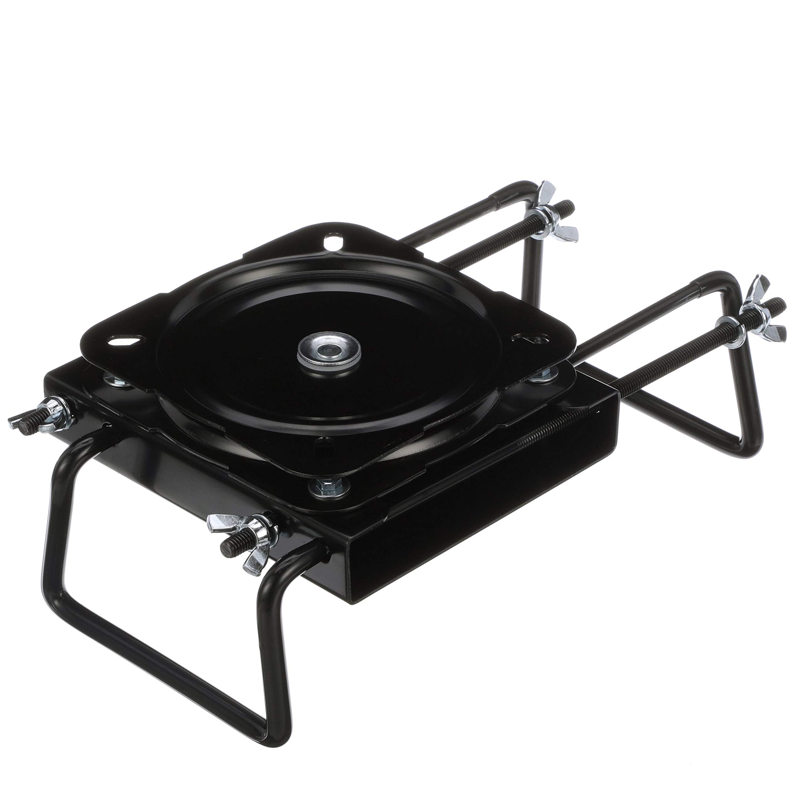 attwood Seat Mount 15700-3, Clamp-On with Swivel, Adjusts from 7 ½ inches to 18 inches, Black, Powder-Coated Aluminum
