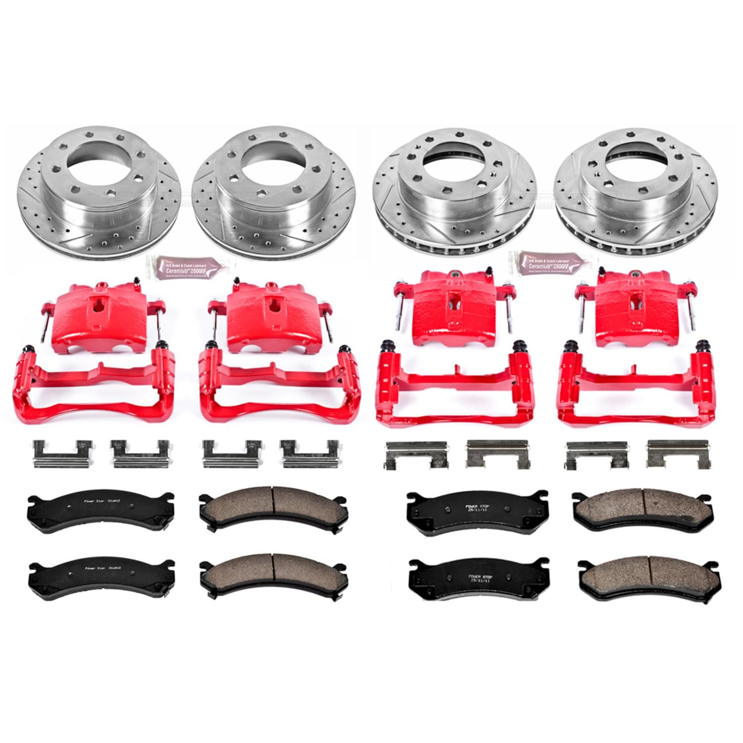 Performance Brake Kit Power Stop (KC2027) with Calipers For Avalanche 2500, Silverado 2500, Suburban 2500, Suburban 2500, GMC Sierra 2500, GMC Yukon XL 2500, GMC Yukon XL 2500 [Model Specific]
