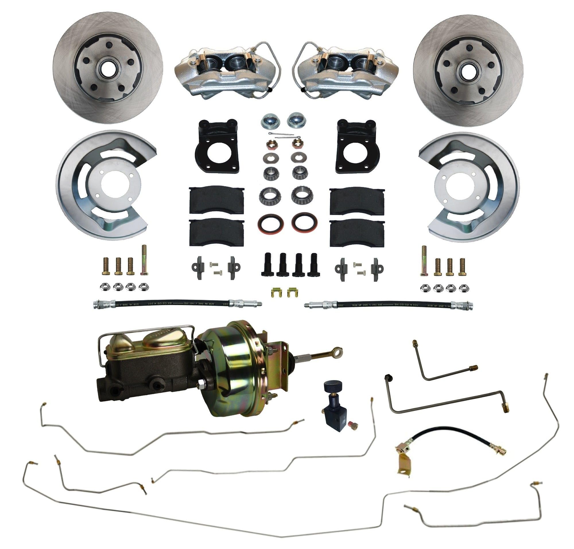 Power Disc Brake Conversion LEED BRAKES With Pre-Bent Brake Line Kit