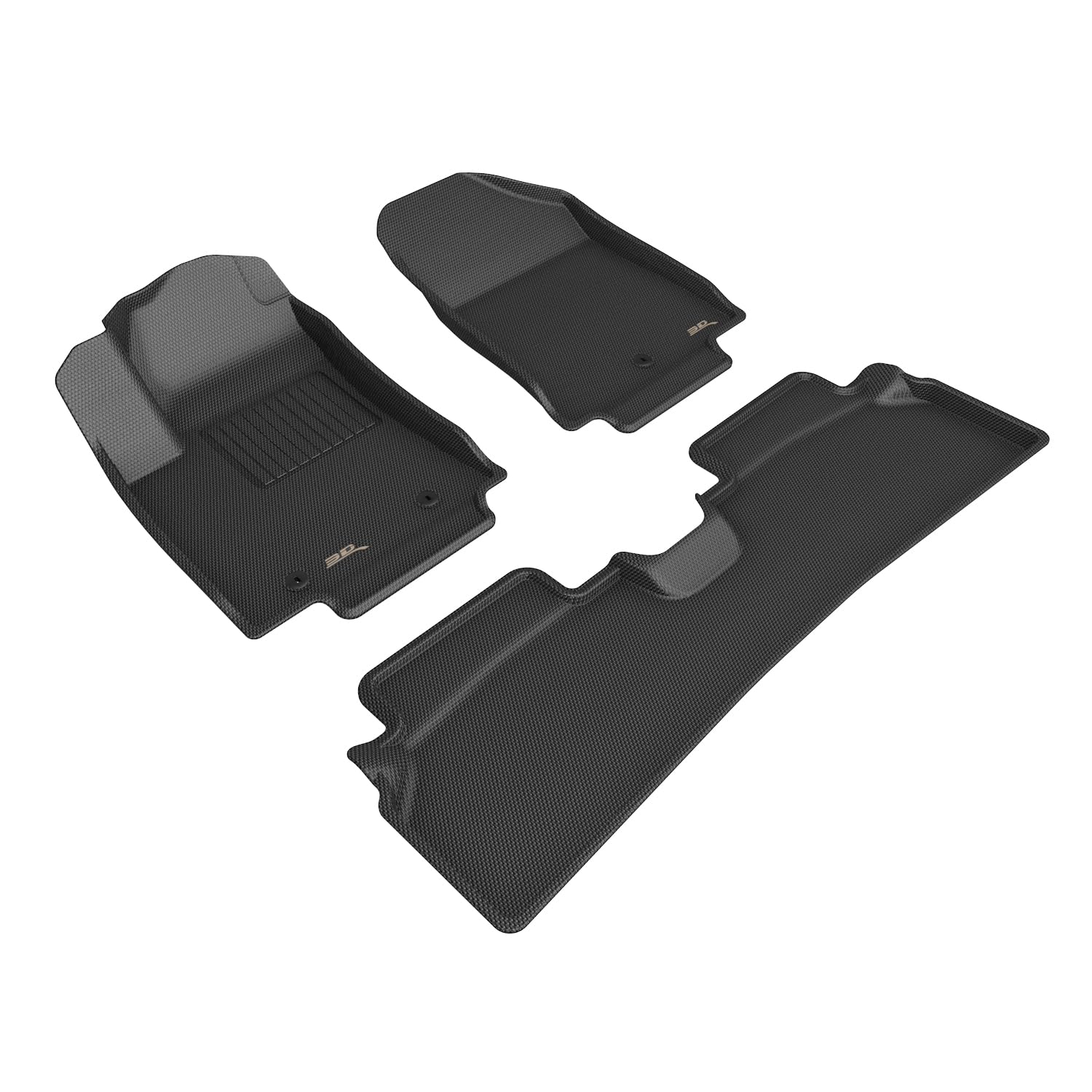 Kagu Floor Mat 3D MAXpider (Black) Compatible with Hyundai KONA Electric 2024-2026 - Full Set