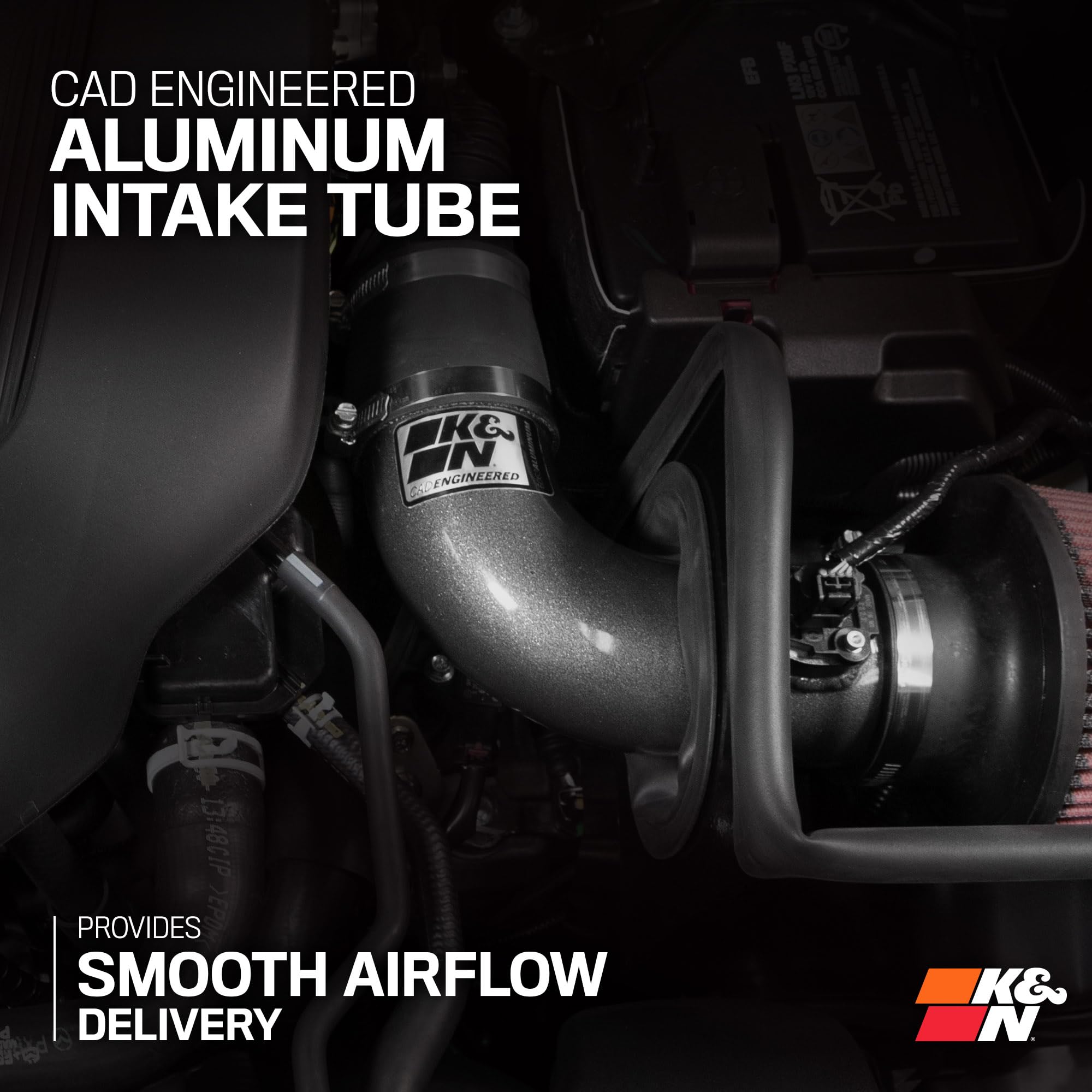 K&N High-Flow Air-Filter Cold Air Intake System: Increase Performance & Horsepower Compatible with 2023-2025 MAZDA CX-50, 77-2589KC
