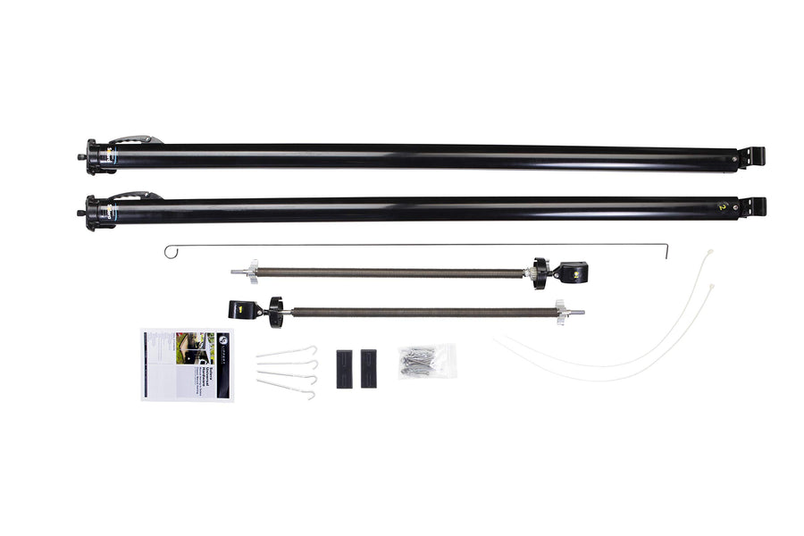 Solera Universal RV Awning Arms & Hardware Kit - 81"-96" Tall, Classic Black