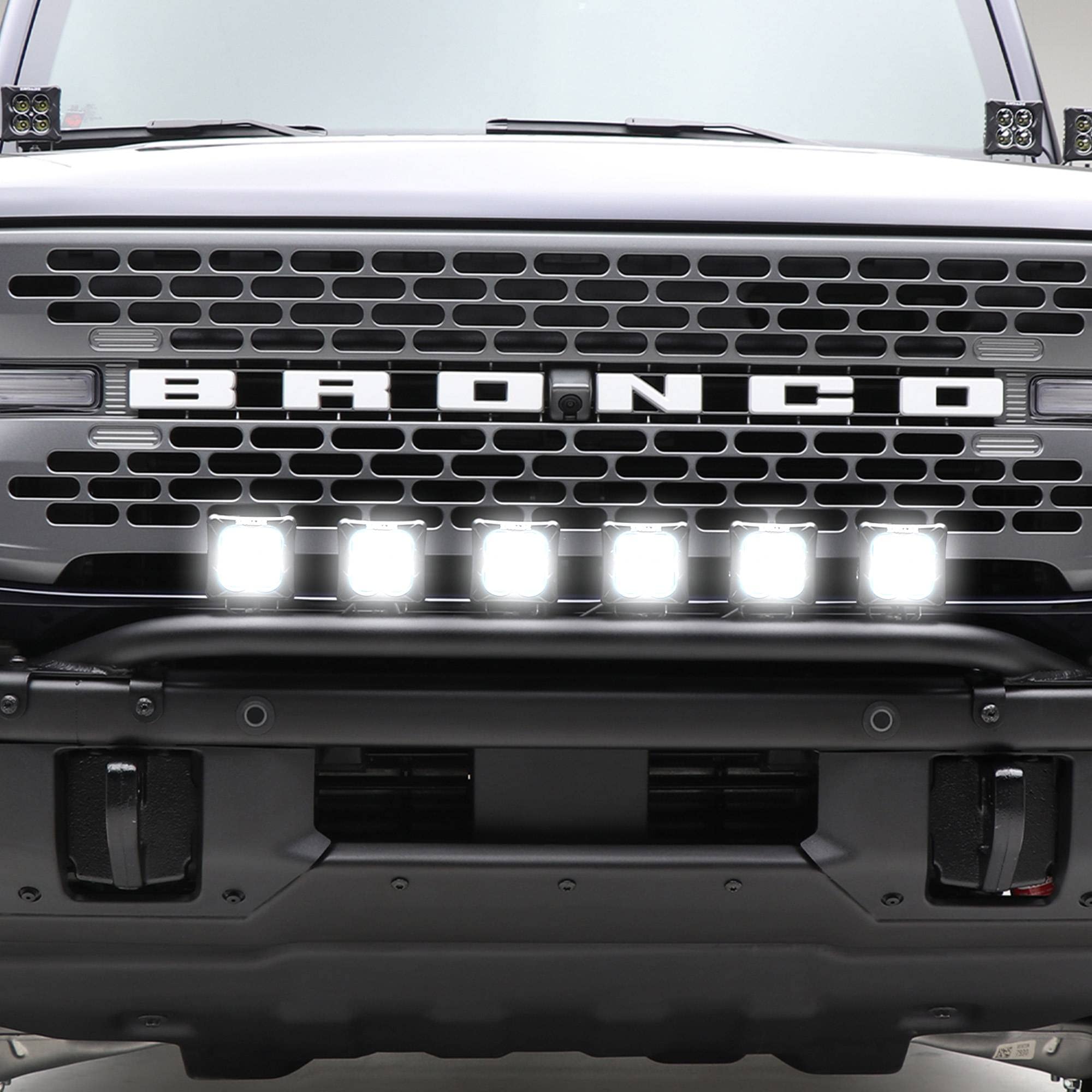 Ford Bronco ZROADZ Front Bumper Top LED KIT for a 2021-2022 Ford Bronco, Includes (6) 3 inch LED Light Pods - Part # Z325431-KIT
