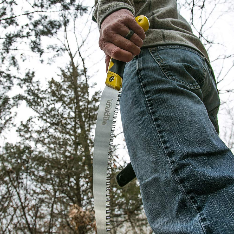 Wicked Tree Gear Wicked Tough WTG-021 Large Curved Blade Hand Saw with Sheath, Silver
