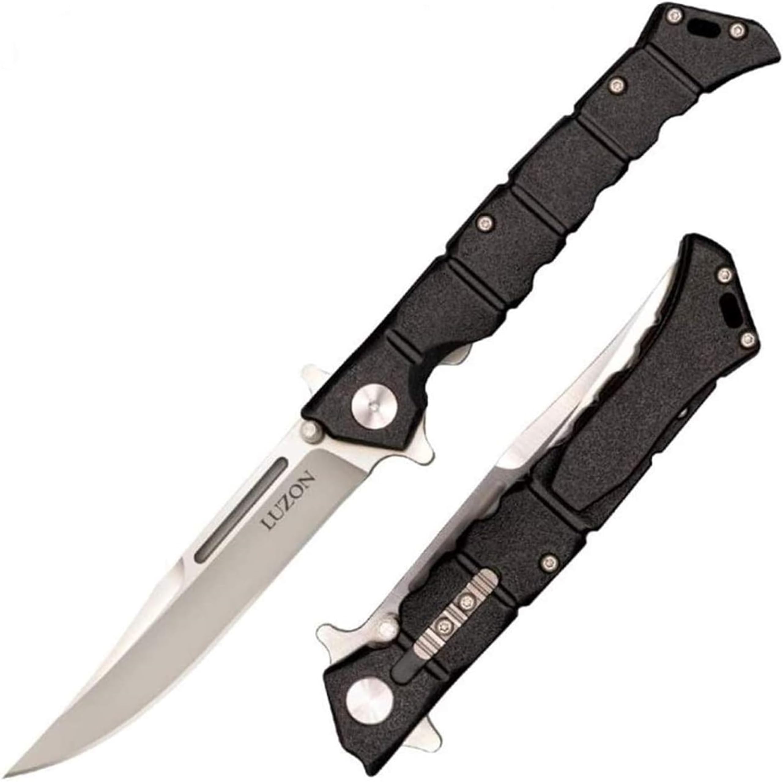 Luzon Series Cold Steel Folding Knife with Pocket Clip, Black/Silver
