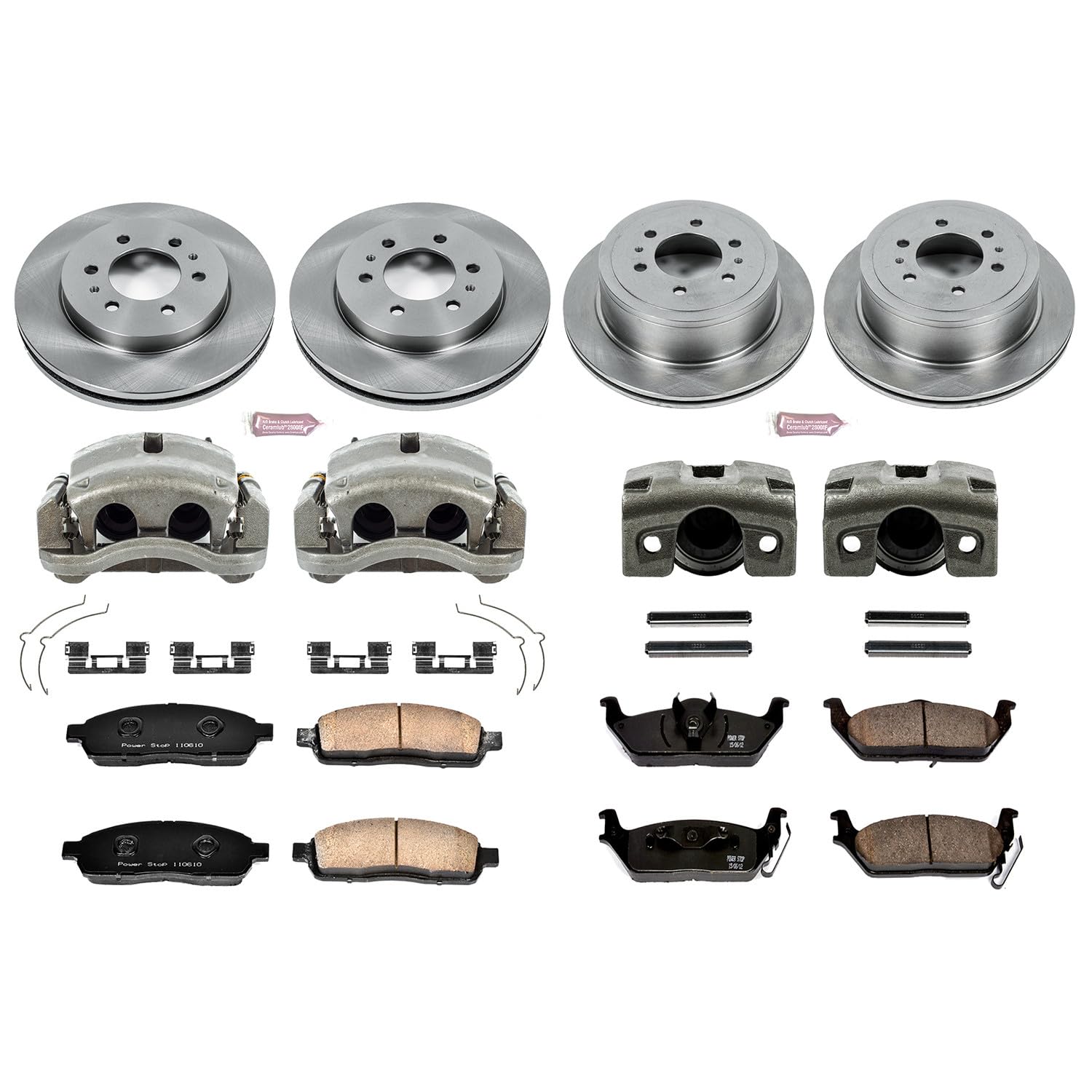 Power Stop KCOE5335 1-Click Autospecialty OE Replacement Brake Kit with Calipers For Ford F-150 2009 [Model Specific]