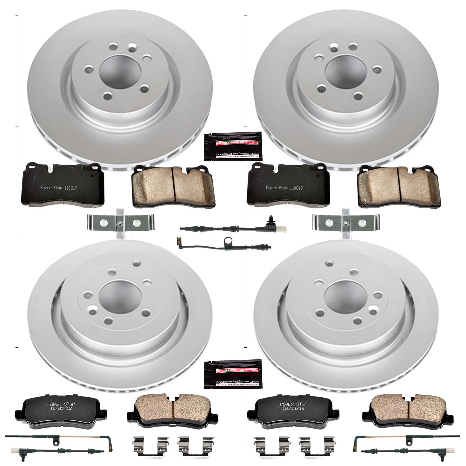 Power Stop CRK5443 Z23 Evolution Geomet Coated Brake Kit Front and Rear For Land Rover Range Rover Sport 2006-2009 [Model Specific]