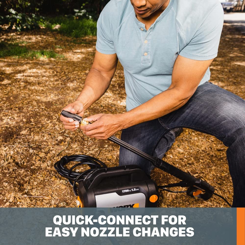 Worx Electric Pressure Washer 13 Amp Max 1870 PSI Max 1.4 GPM WG602