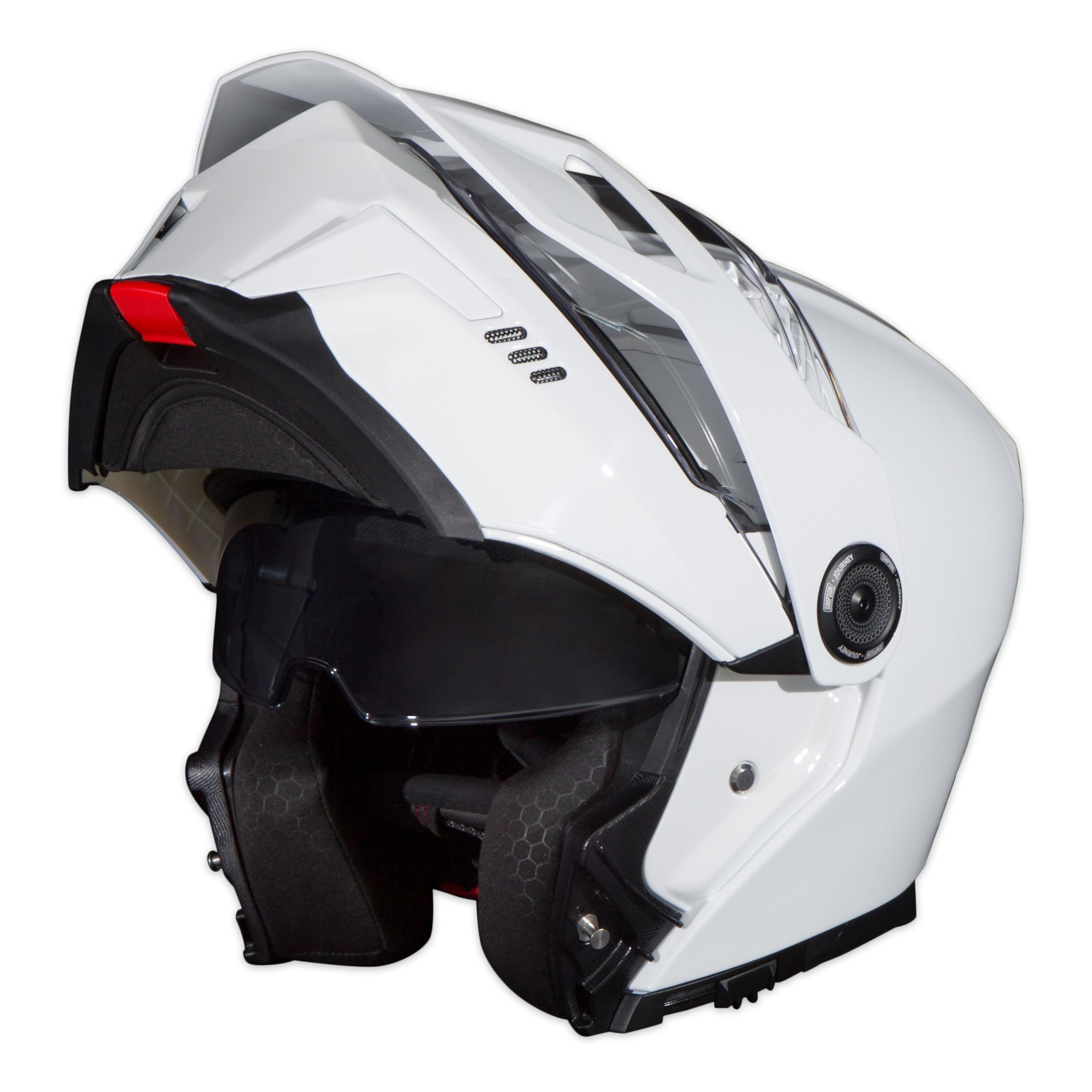 Simpson Motorcycle Helmet Journey Bandit - White - Small | Off Road Dirt Bike UTV Motocross ATV | Modular Full-Face Flip Up | Clear Pinlock Anti-Fog Visor Shield | DOT ECE Certified (JB1SM)