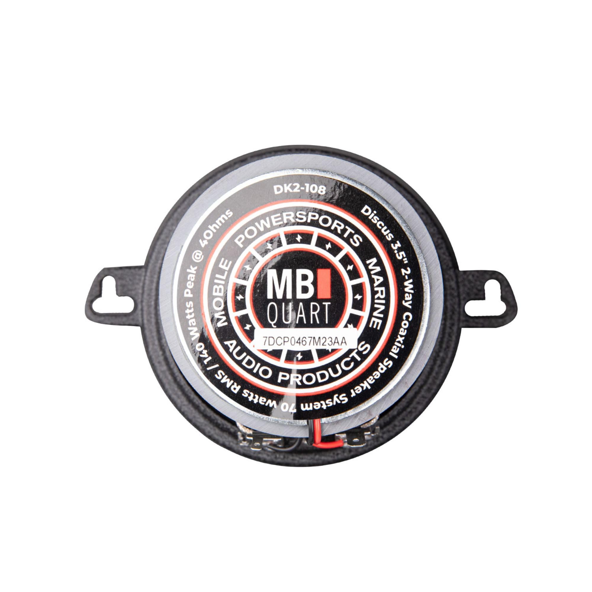 MB Quart 3.5" Discus High-Performance 2-Way Car Audio Component Speaker System, 70W Peak Power, 35W RMS, 4 Ohm, and 88db Sensitivity