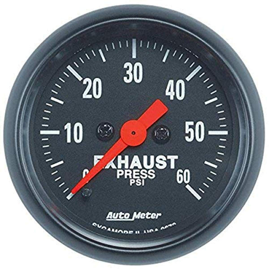 Auto Meter Z-Series (2672 2-1/16" 0-60 PSI Full Sweep Electric Exhaust Pressure Gauge