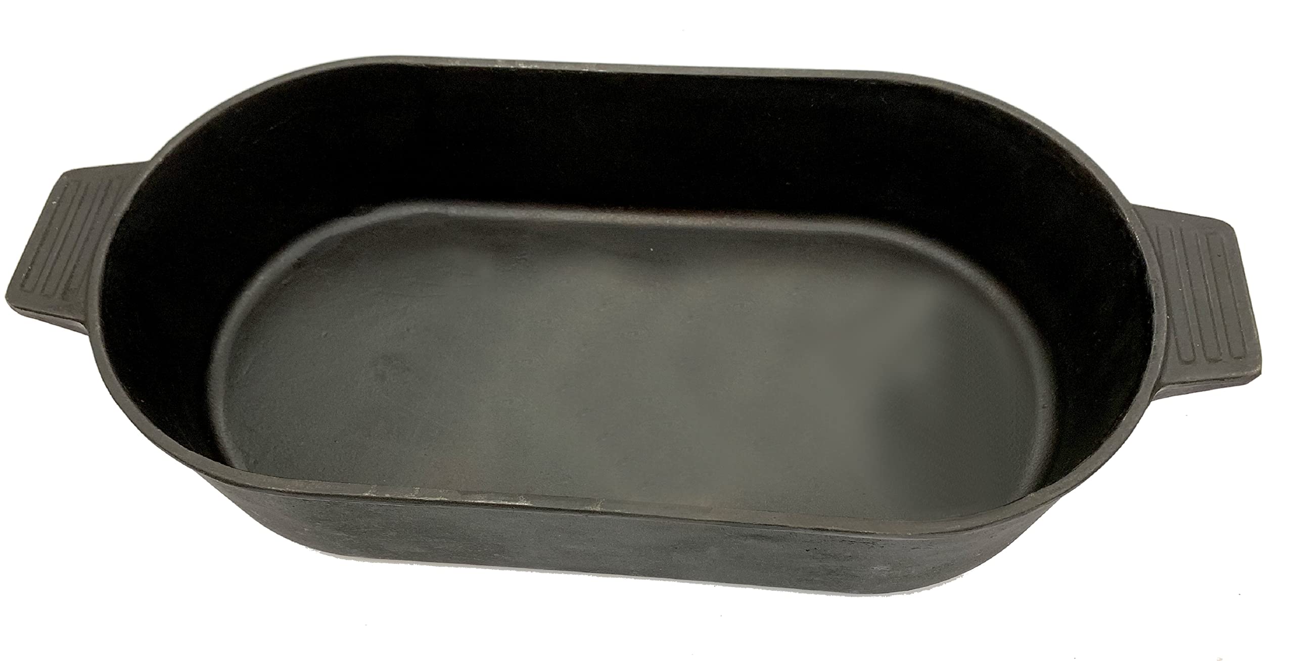 Bayou Classic 7477 6-qt Oval Cast Iron Fryer w/ Griddle Lid Perfect For Large Batch Frying Cooking Whole Chickens Pot Roasts & Reverse Griddle Lid Perfect For Large Batch Breakfast Burgers