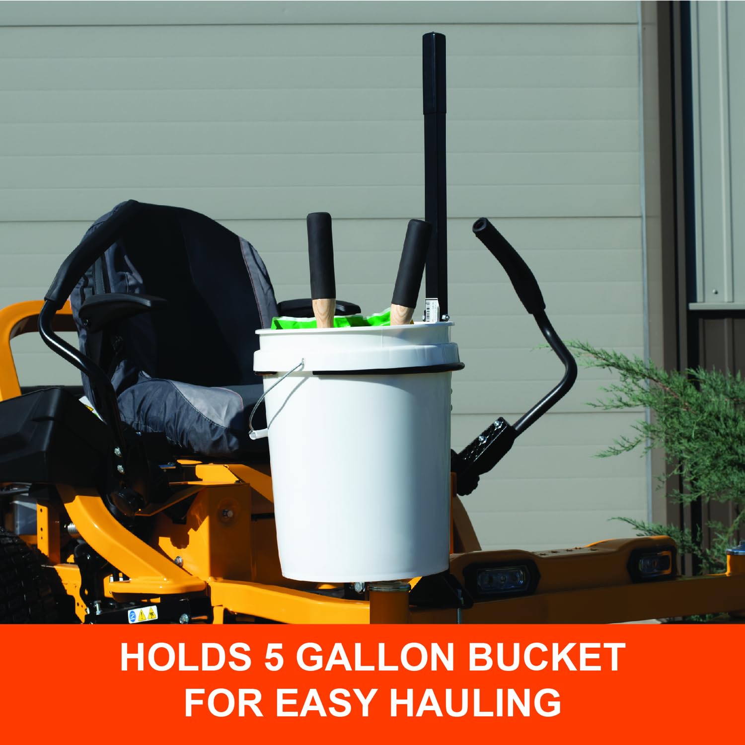 45-0572 Agri-Fab Zero Turn Riding Lawn Mower Accessory Handle/Bucket Bracket; 5 Gallon Bucket Holder (Black)