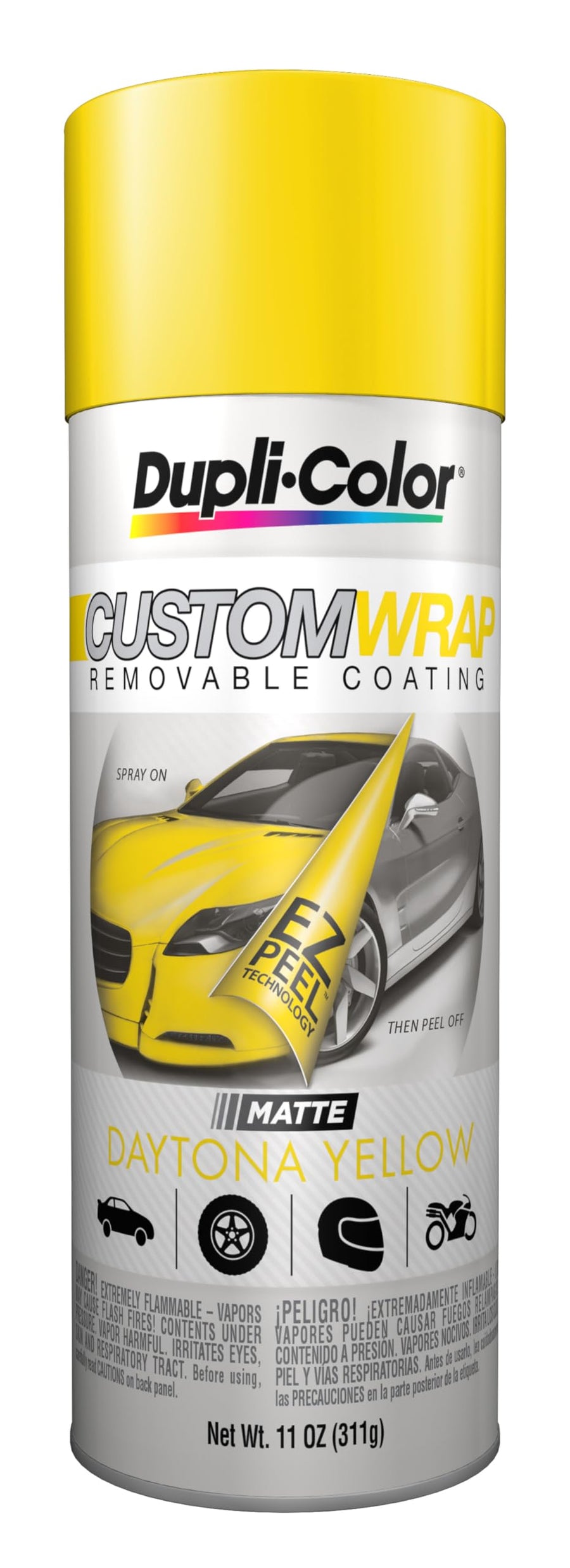 Custom Wrap Dupli-Color ECWRC8027 Matte Removable Automotive Paint – Yellow Spray Paint - 11 oz. Aerosol Can