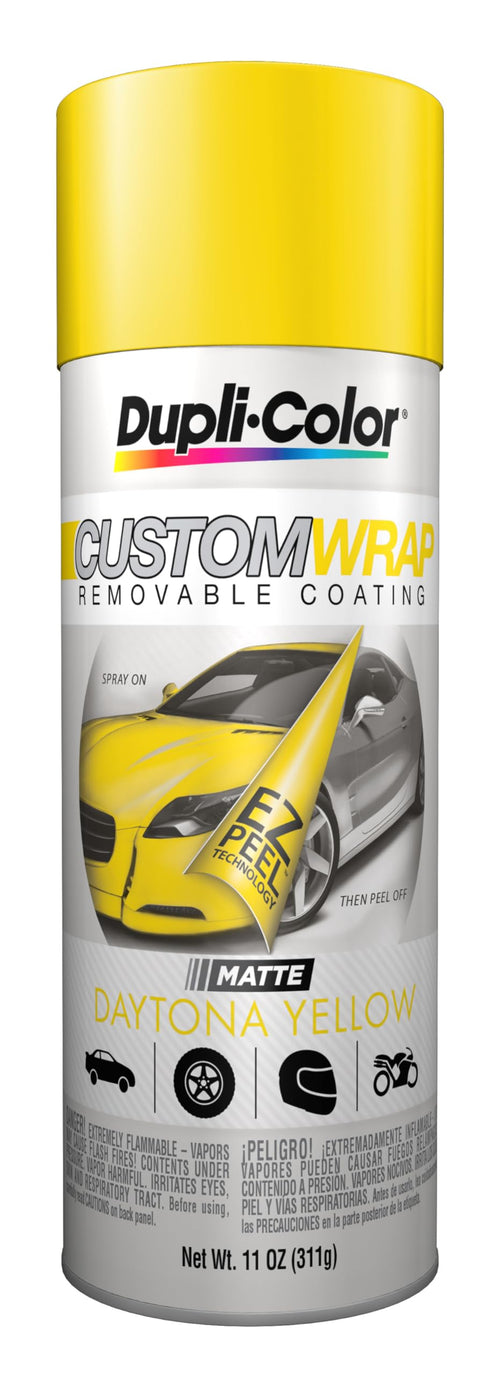 Custom Wrap Dupli-Color ECWRC8027 Matte Removable Automotive Paint – Yellow Spray Paint - 11 oz. Aerosol Can