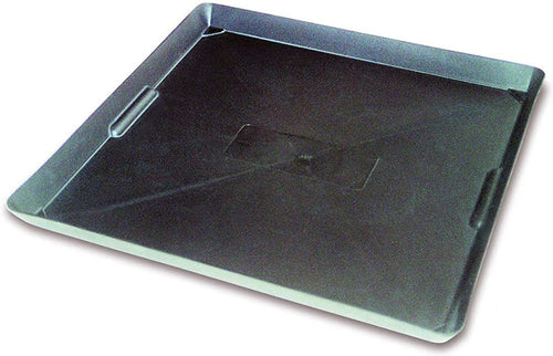Funnel King WirthCo 40092 Drip Tray - Black Plastic 22 x 22 x 1.5 Inches - Perfect for Catching Spills or Leaks from Mini Fridges, Air Conditioners, Automotive, and Machinery - Made in USA