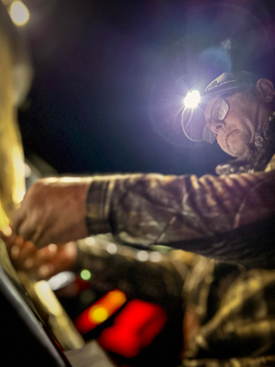 210 Lumen CYCLOPS Headlamp, Tactical Durable Lightweight Compact Adjustable Stretch Headband Bright 3 Color LED Headlight, AAA Batteries Included, Pack of 2