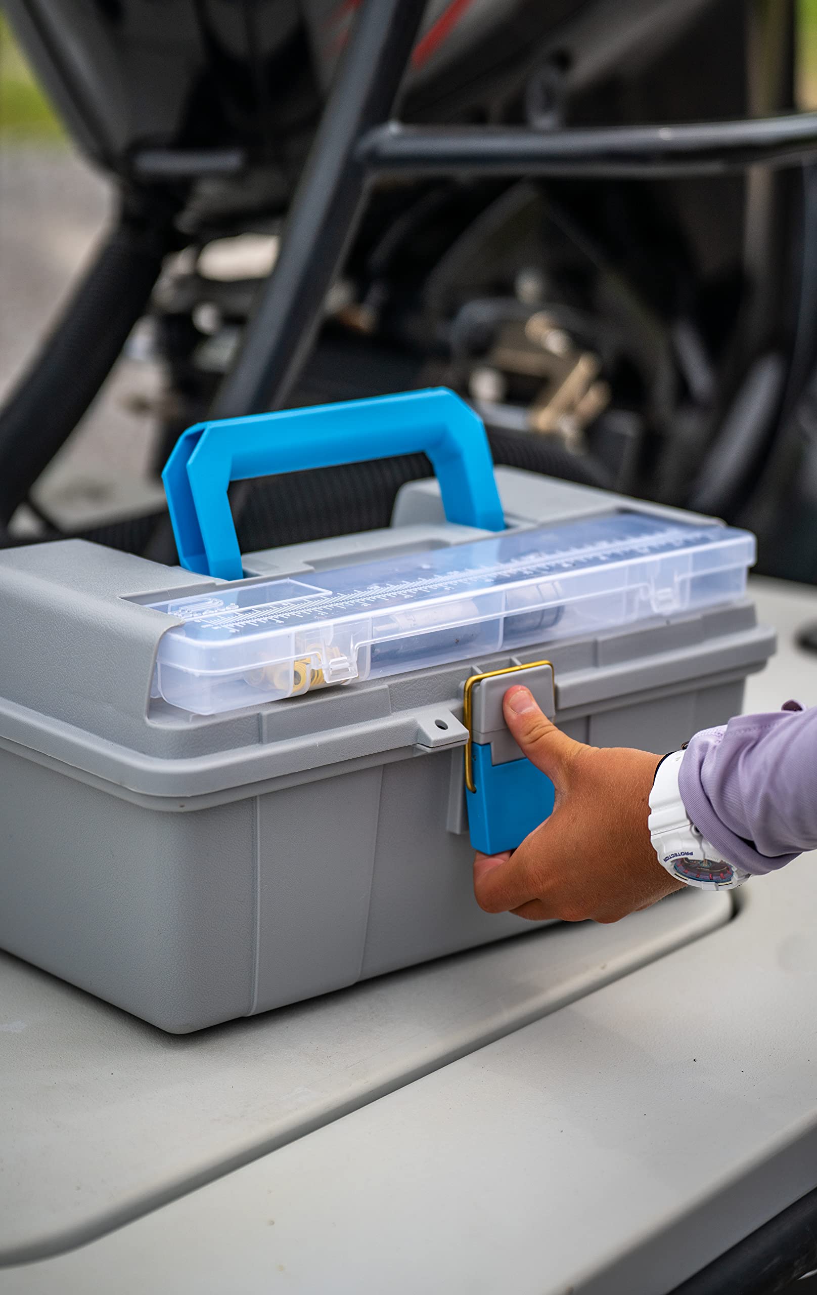 Blue Marine Tool Box Gray