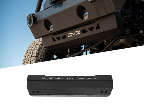 Front Skid Plate DV8 Offroad for 2007-2018 Jeep Wrangler JK | Covers Frame Horns/Crash Bars When Factory Bumper/Skid Plate is Removed | Simple Mounting Design | Vented to Allow Airflow to Engine Bay