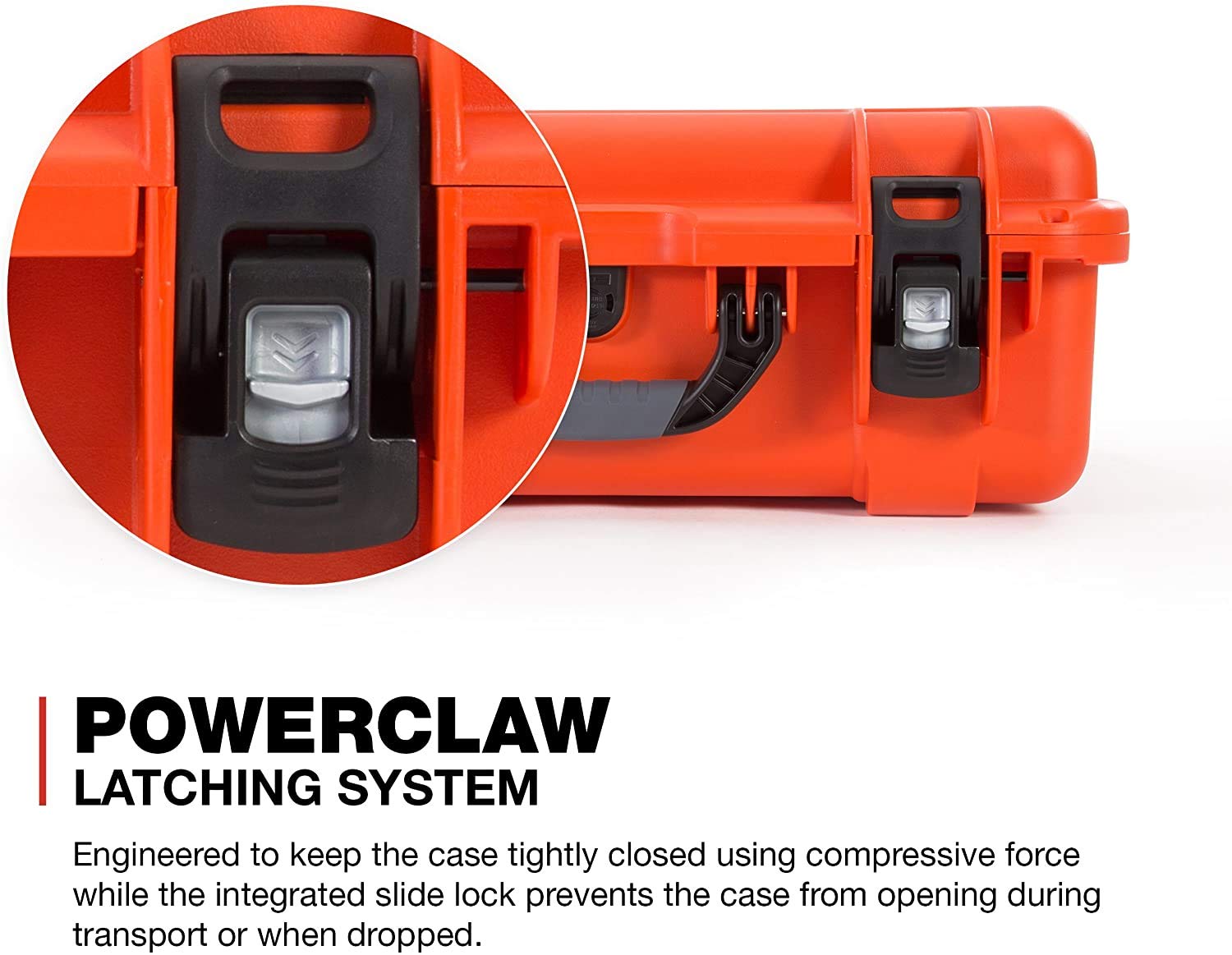 Waterproof Nanuk 930 Hard Case with Lid Organizer and Padded Divider - Orange (930-6003)