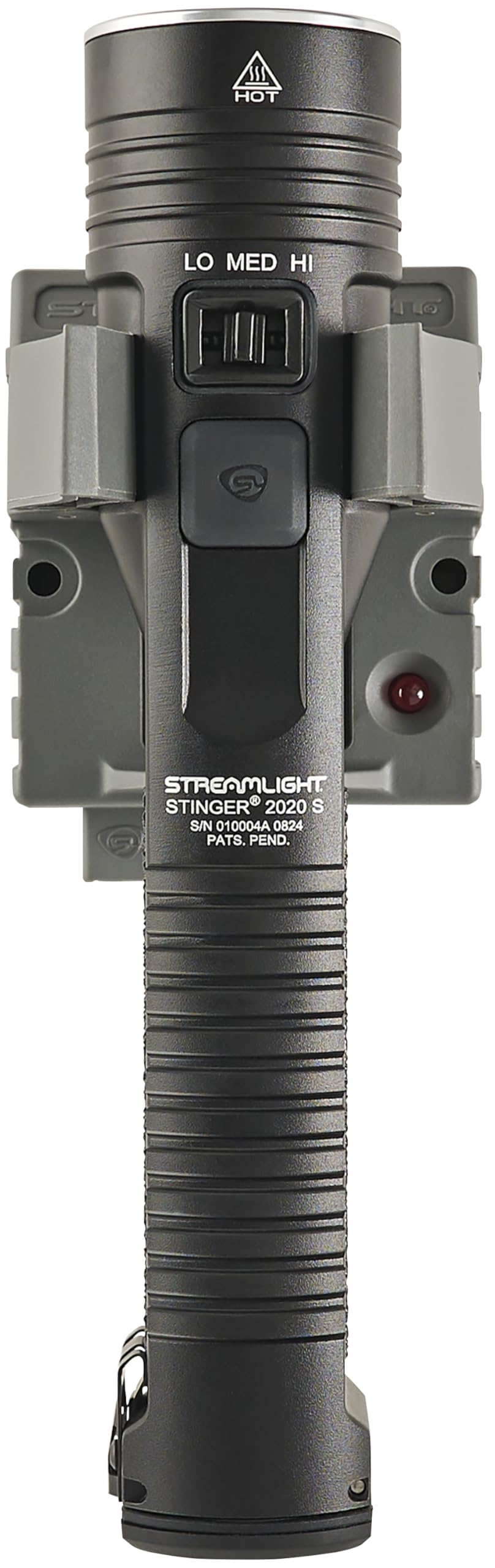 Streamlight Stinger 2020 S 2000-Lumen Rechargeable Flashlight with 120V AC/12V DC Holder Charger, Black