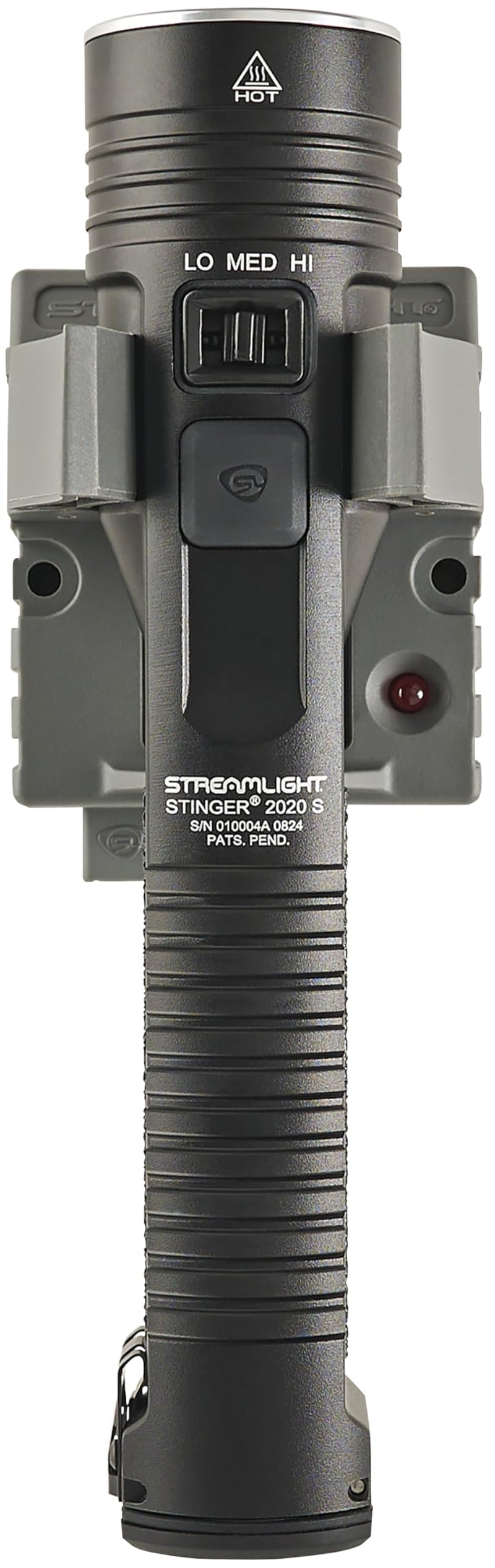 Streamlight Stinger 2020 S 2000-Lumen Rechargeable Flashlight with 120V AC/12V DC Holder Charger, Black