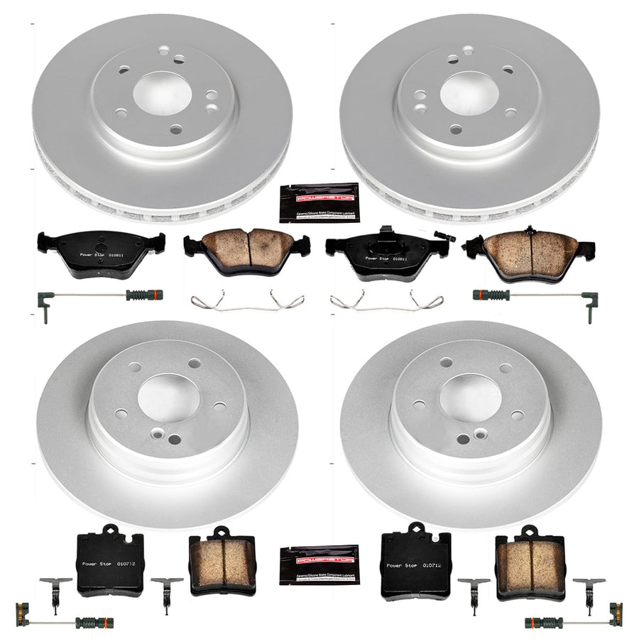 Power Stop Z23 Evolution Geomet Coated Brake Kit Front and Rear For Mercedes-Benz E430 2001-2002 [Model Specific]