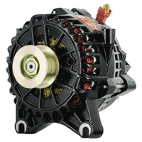 Alt Powermaster Ford 6G Black 200A 6 grv Pulley Large Frame V MTG LI-SIG-A VR